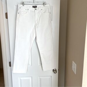 NWT J. Crew Point Sur White Denim Jeans Women’s Size 32 Shoreditch Strai…